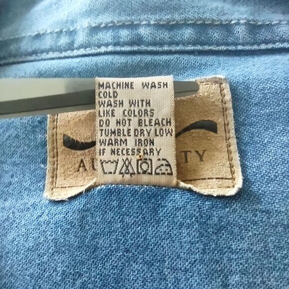 Port Authority Hand Painted Denim Cat Shirt - Picture 10 of 10